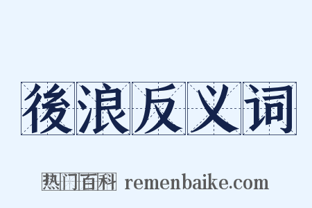 後浪反义词是什么意思的图片